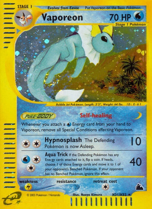 Image for Vaporeon (H31) (H31/H32) (Holofoil) [Skyridge] - Pokemon