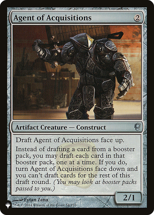 Agent of Acquisitions [PLST-CNS-54] - The List