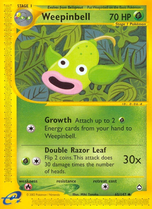 Image for Weepinbell (065/147) [Aquapolis] - Pokemon