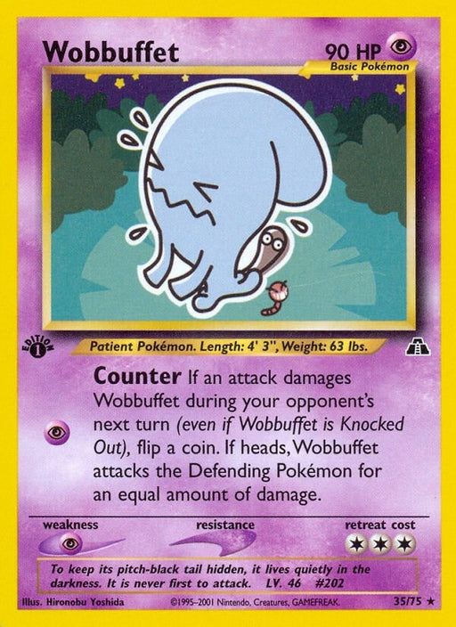 Image for Wobbuffet (35) (35/75) (1st Edition) [Neo Discovery] - Pokemon