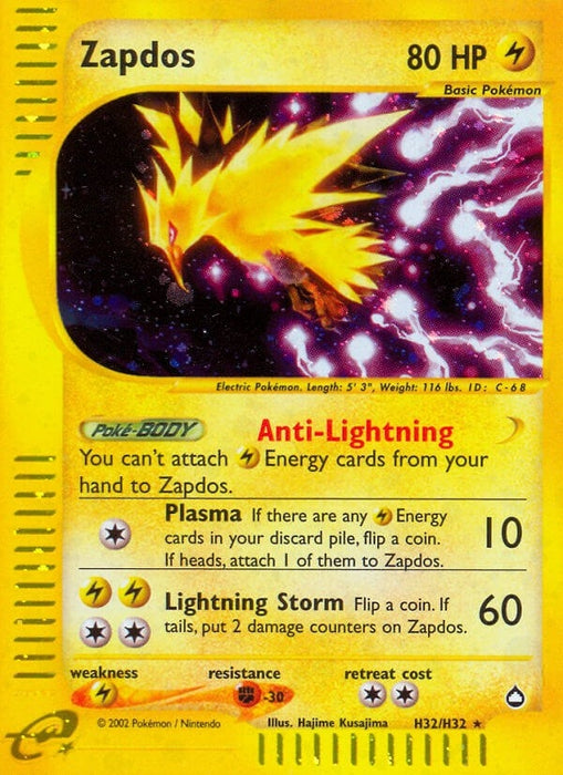 Image for Zapdos (H32) (H32/H32) (Holofoil) [Aquapolis] - Pokemon