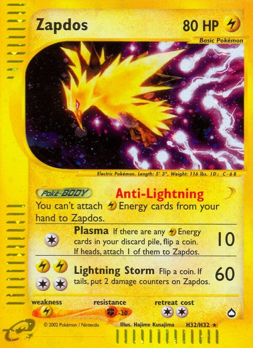Image for Zapdos (H32) (H32/H32) (Holofoil) [Aquapolis] - Pokemon