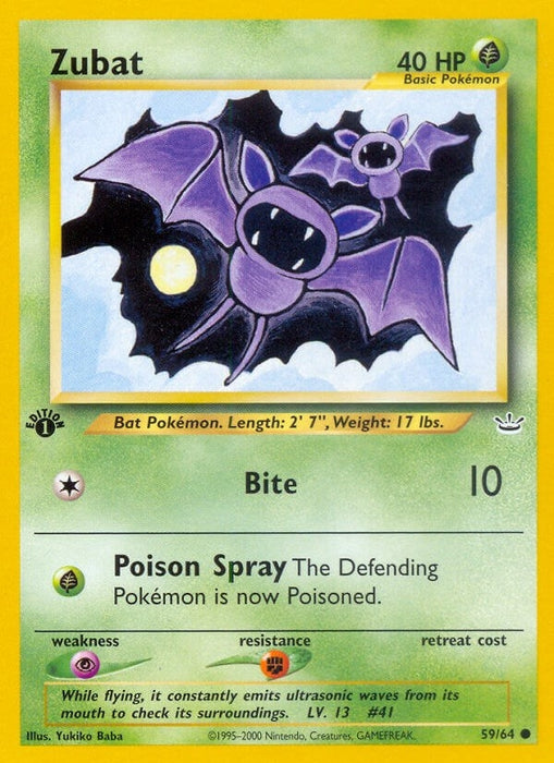 Image for Zubat (59/64) (1st Edition) [Neo Revelation] - Pokemon