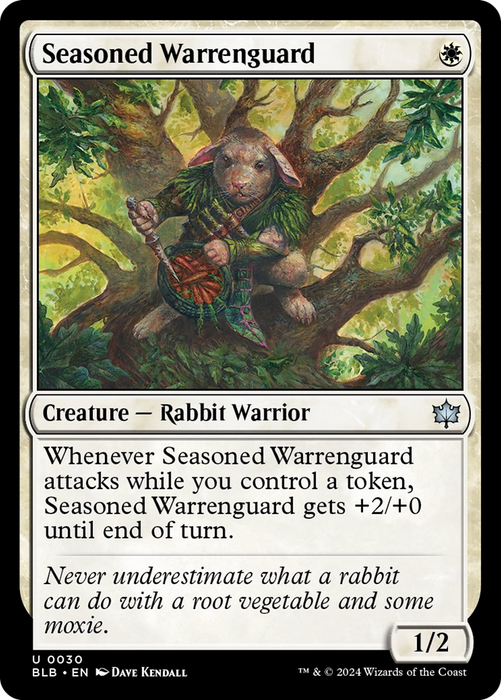 Seasoned Warrenguard [BLB-030] Foil - Bloomburrow