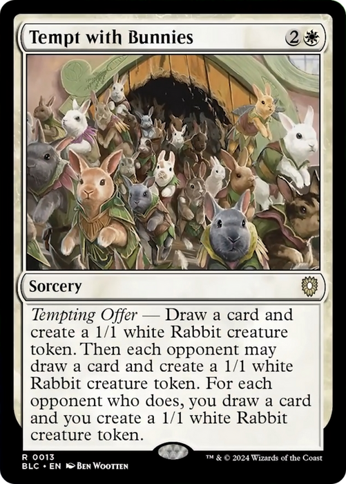 Tempt with Bunnies [BLC-013] Foil - Bloomburrow Commander