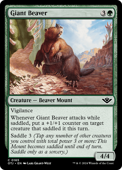 Giant Beaver [OTJ-165] Foil - Outlaws of Thunder Junction