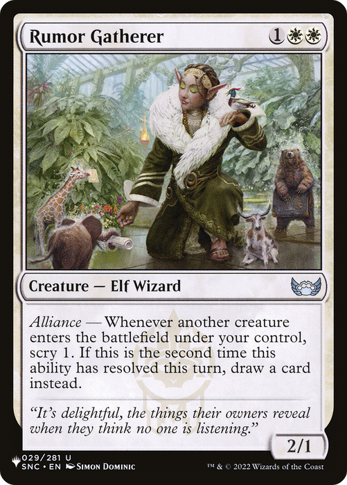 Rumor Gatherer [PLST-SNC-29] - The List