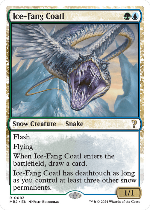 Ice-Fang Coatl (snow) [MB2-083] - Mystery Booster 2