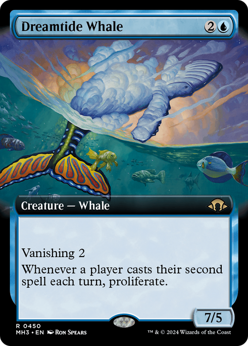 Dreamtide Whale (Extended Art) [MH3-450] Foil - Modern Horizons 3