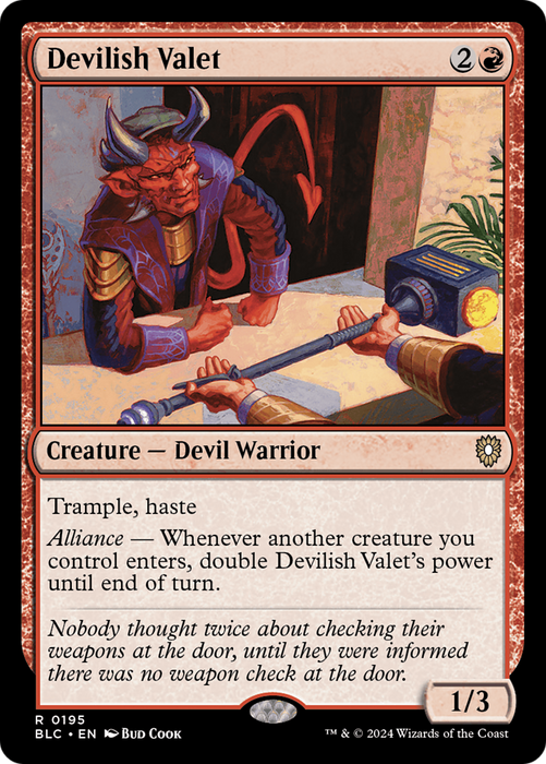 Devilish Valet [BLC-195] - Bloomburrow Commander