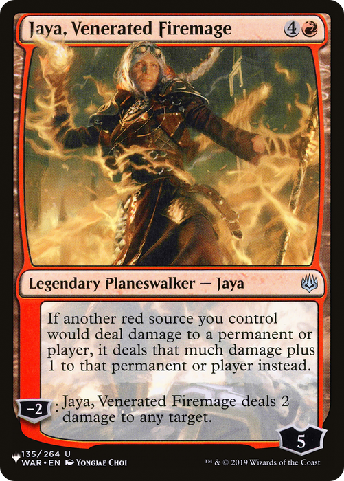 Jaya, Venerated Firemage [PLST-WAR-135] - The List