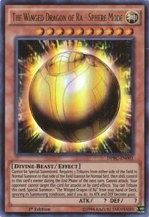 The Winged Dragon of Ra - Sphere Mode (DPBC-EN001) 1st Edition [Duelist Pack: Battle City]