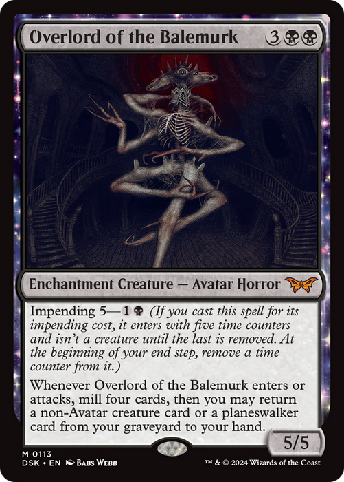 Overlord of the Balemurk [DSK-113] Foil - Duskmourn: House of Horror