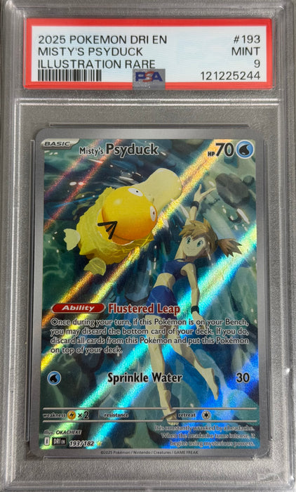 PSA 9 - Misty’s Psyduck- Destined Rivals - #193 - 121225244