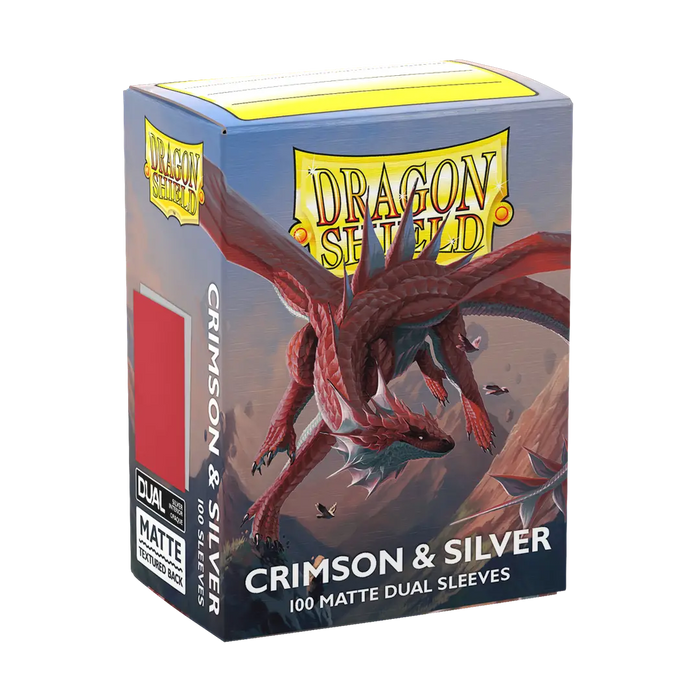 Dragon Shield: Standard 100ct Sleeves - Crimson & Silver
