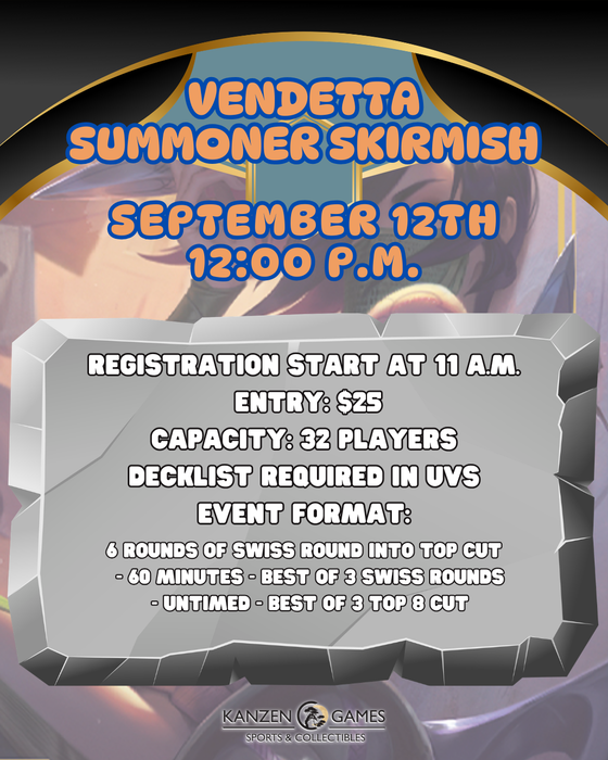 Riftbound TCG Event - Vendetta Summoner Skirmish - September 12th 12:00 P.M.