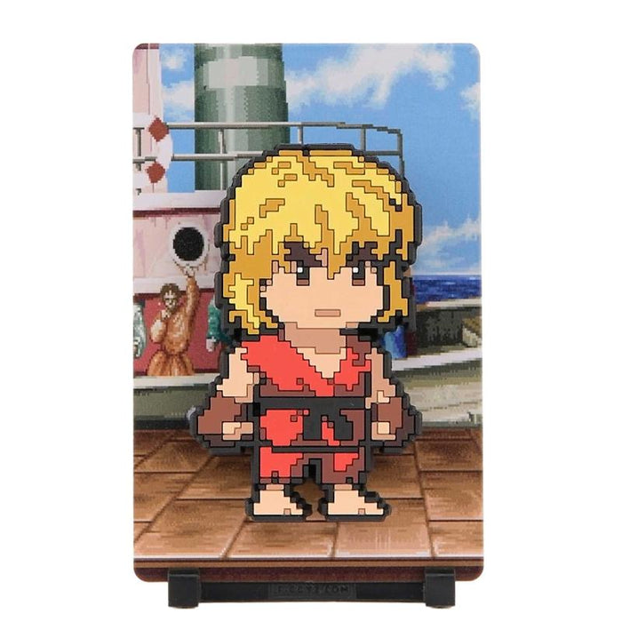 Street Fighter II - Ken FiGGYZ Pixel Art 4.3" PVC Magnet (Pre-Order)