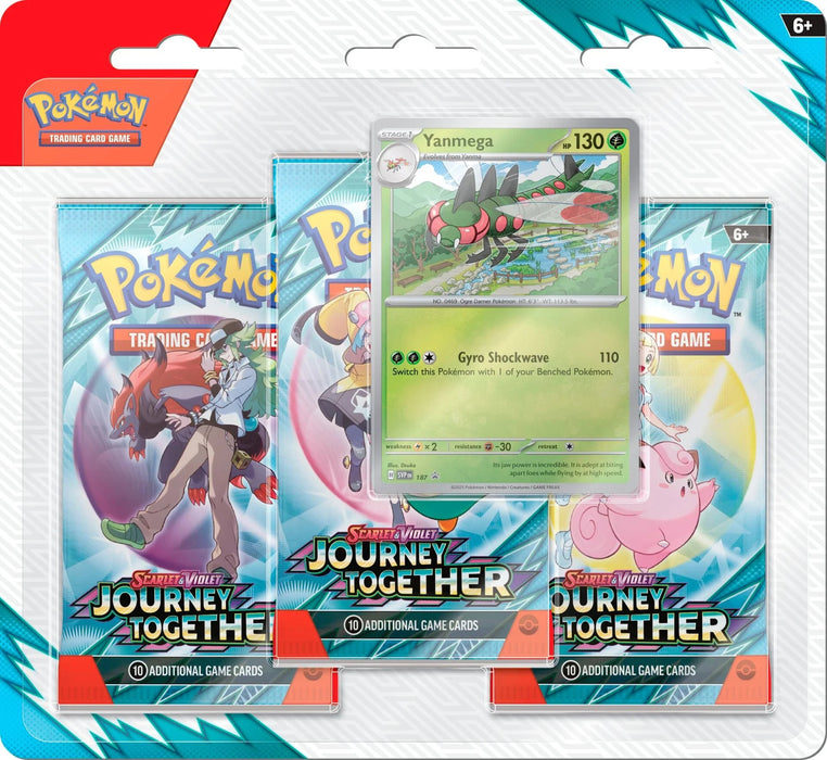 Scarlet & Violet: Journey Together - 3 Pack Blister (Yanmega) (Pre-Order) Limited 12 Per Customer