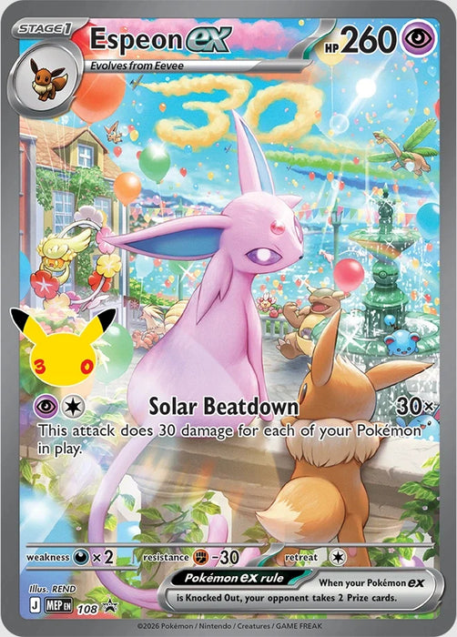 Pokémon 30th Celebration Espeon ex Ultra-Premium Collections (Pre-Order)