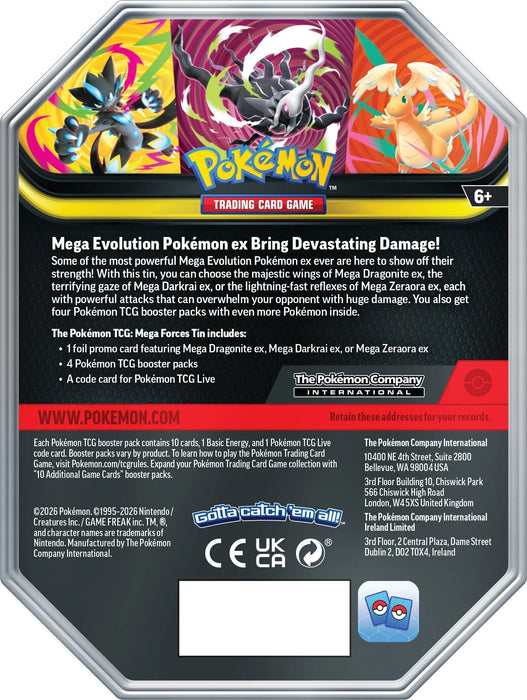 Pokémon TCG: Mega Forces Tin Bundle (3 Tins)(Pre-Order) Limit 1 Per Customer