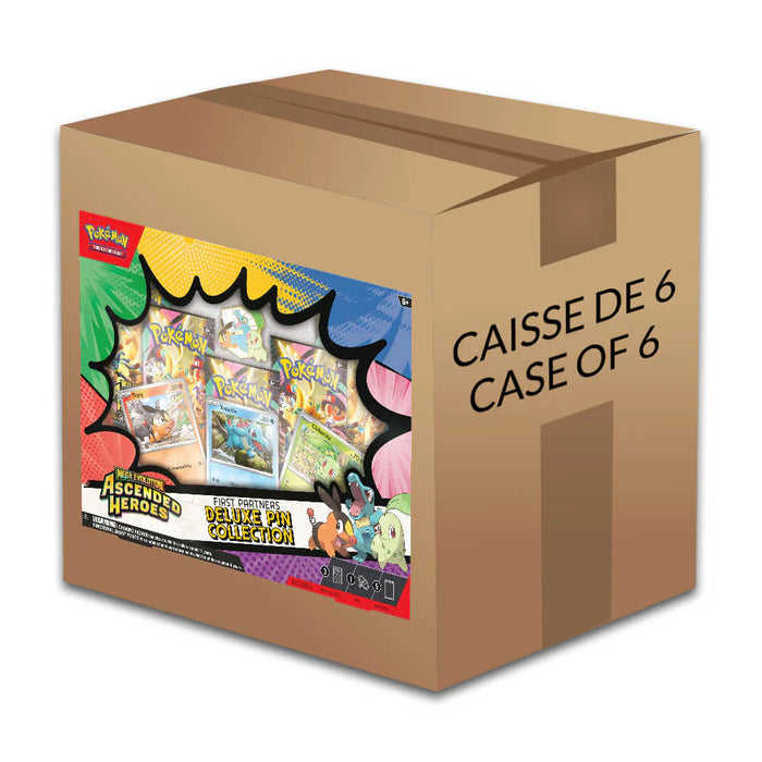 ME2.5 Ascended Heroes - First Partners Deluxe Pin Collection - Sealed Case of 6