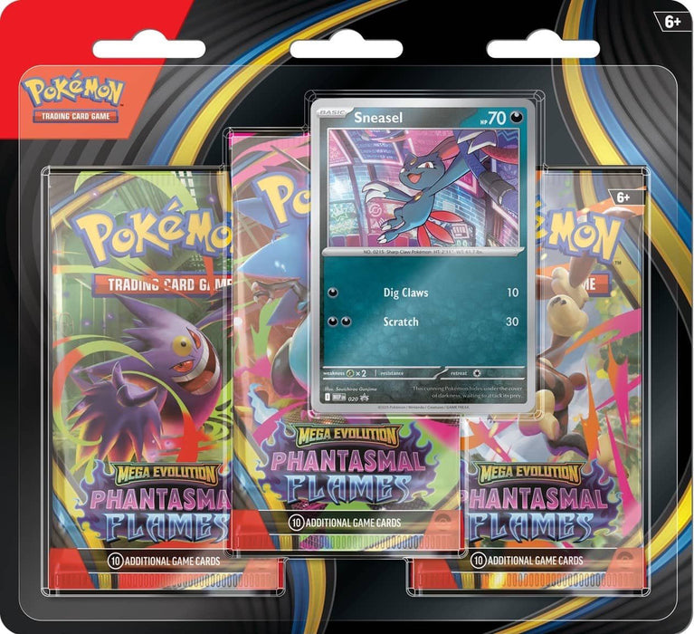 Mega Evolution - Phantasmal Flames 3-Pack Blister (Sneasel)