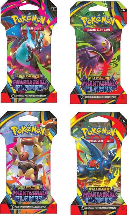 Mega Evolution - Phantasmal Flames Sleeved Pack Art Set Bundle