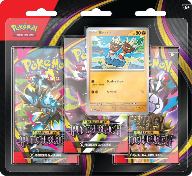 Mega Evolution Pitch Black - 3-Pack Blister (Binacle) (Pre-Order) Limited 2 Per Customer