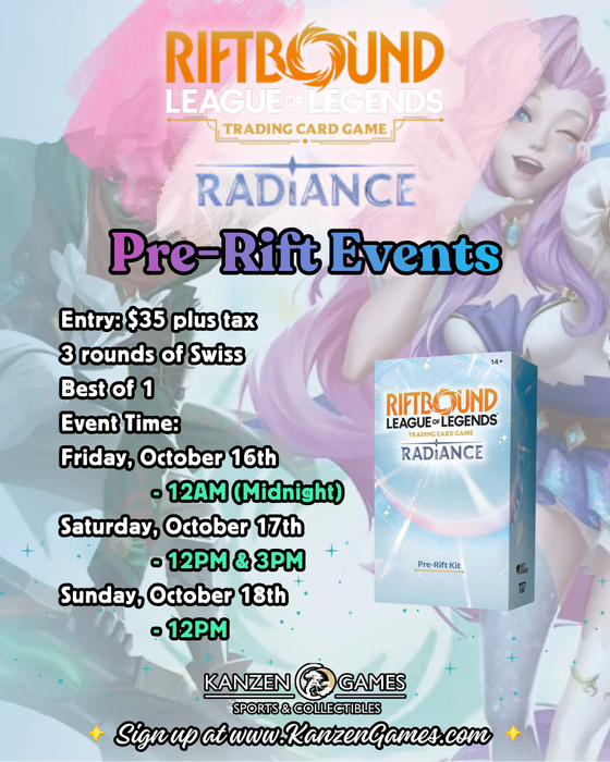 Riftbound TCG Event - Radiance Pre-Rift - Oct. 16 ~ Oct. 18