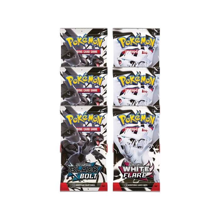 Black Bolt/White Flare 6 Pack Bundle