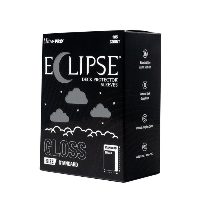 Ultra Pro - Eclipse Gloss Standard Deck Protector Sleeves: Gloss Smoke Grey - 105ct