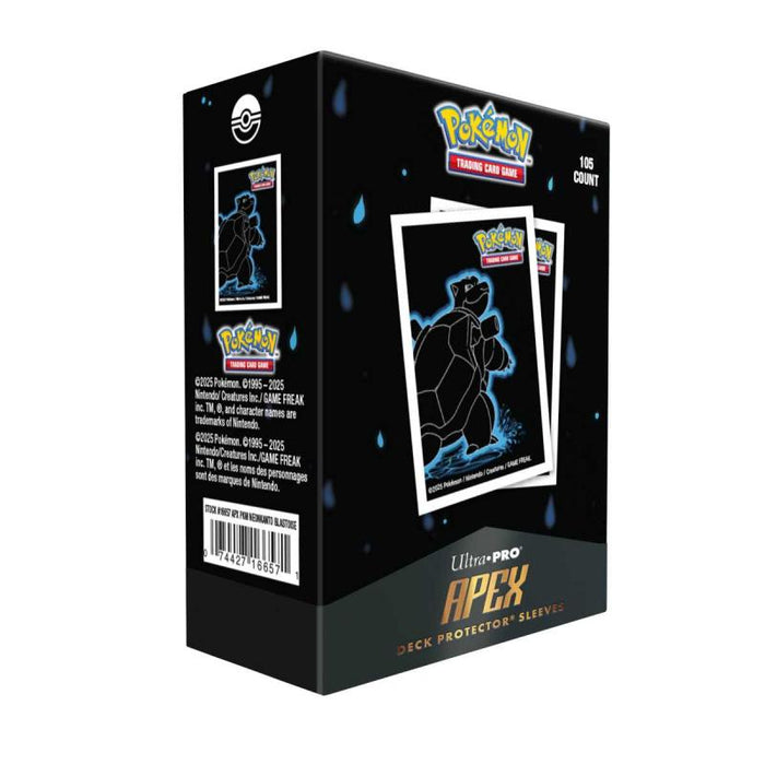 Pokemon Apex Deck Protector Neon Kanto Blastoise Card Sleeves (105 Count) (Pre-Order)