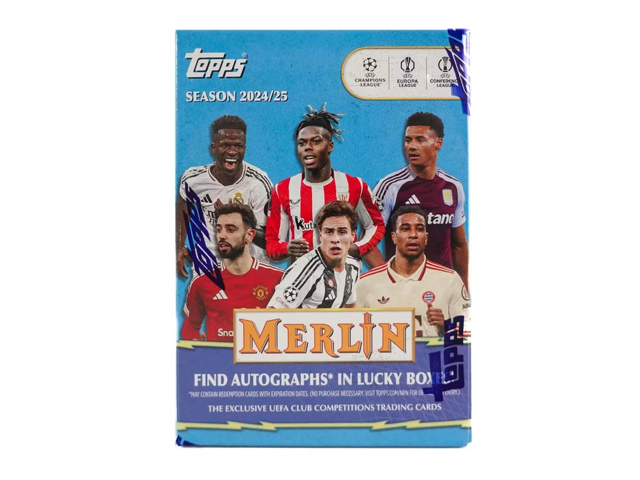 2024-25 Topps Chrome Merlin UEFA Club Competitions Soccer Blaster Box