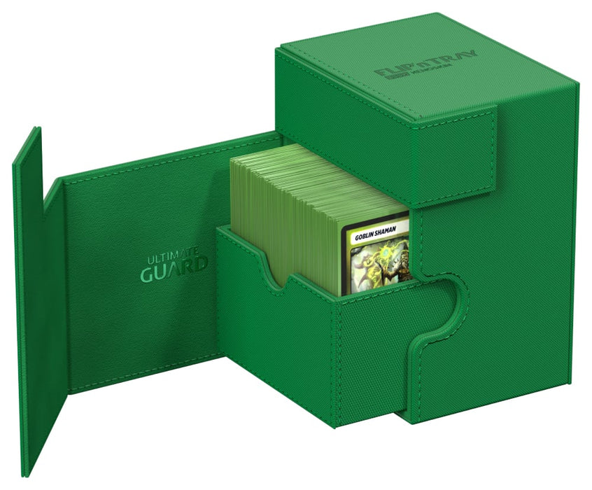 Ultimate Guard - 133+ Card Twin Flip N Tray Deck Case - Xenoskin Green