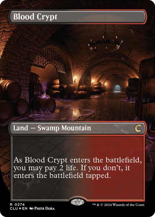 Blood Crypt (Borderless) [CLU-274] Foil - Ravnica: Clue Edition