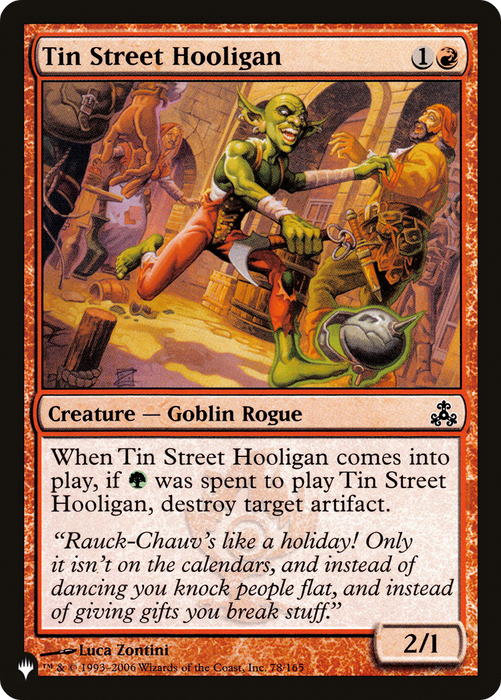 Tin Street Hooligan [PLST-GPT-78] - The List