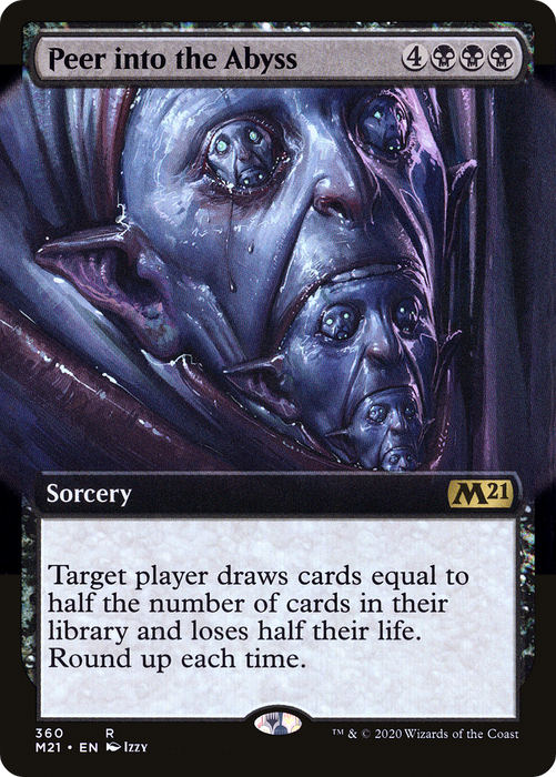 Peer into the Abyss (Extended Art) [M21-360] Foil - Core Set 2021