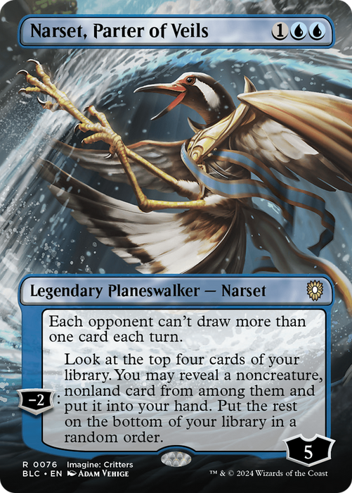 Narset, Parter of Veils (Borderless) [BLC-076] - Bloomburrow Commander