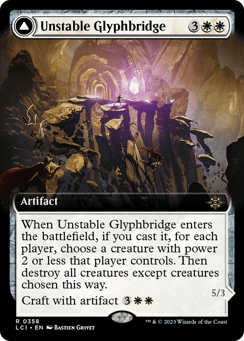 Unstable Glyphbridge // Sandswirl Wanderglyph (Extended Art) [LCI-358] Foil - The Lost Caverns of Ixalan