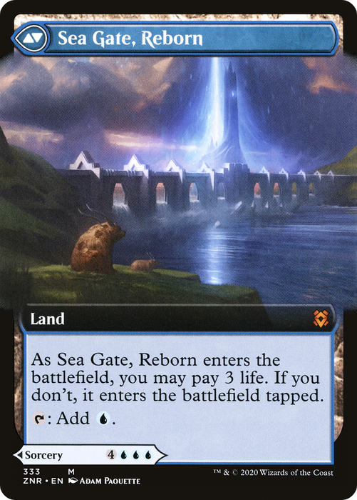 Sea Gate Restoration // Sea Gate, Reborn (Extended Art) [ZNR-333] Foil - Zendikar Rising