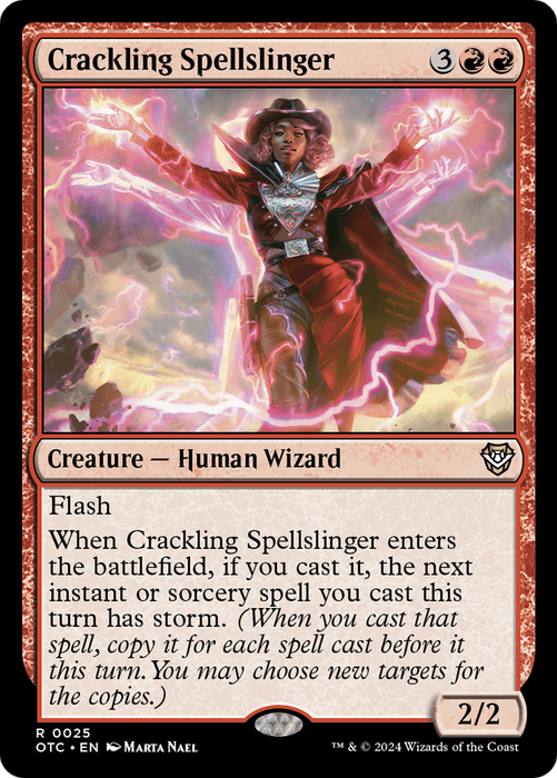 Crackling Spellslinger [OTC-025] - Outlaws of Thunder Junction Commander