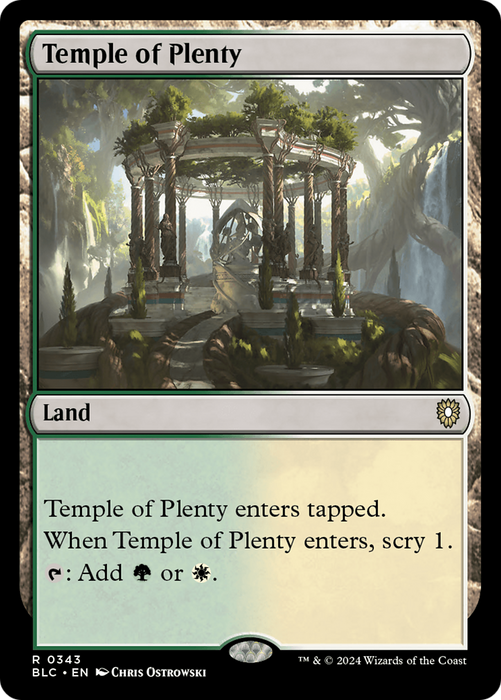 Temple of Plenty [BLC-343] - Bloomburrow Commander