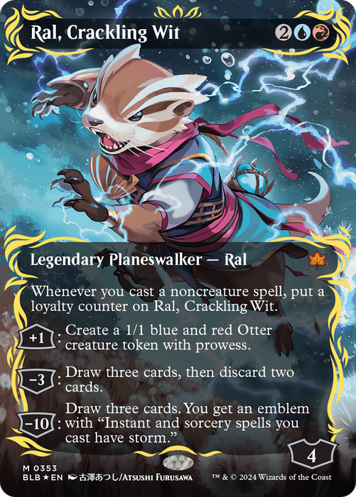 Ral, Crackling Wit (Borderless) [BLB-353] Foil - Bloomburrow