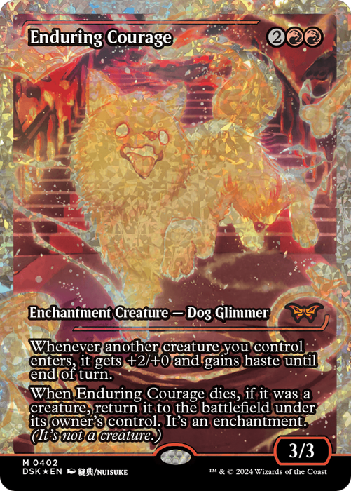 Enduring Courage (Showcase) [DSK-402] Foil - Duskmourn: House of Horror