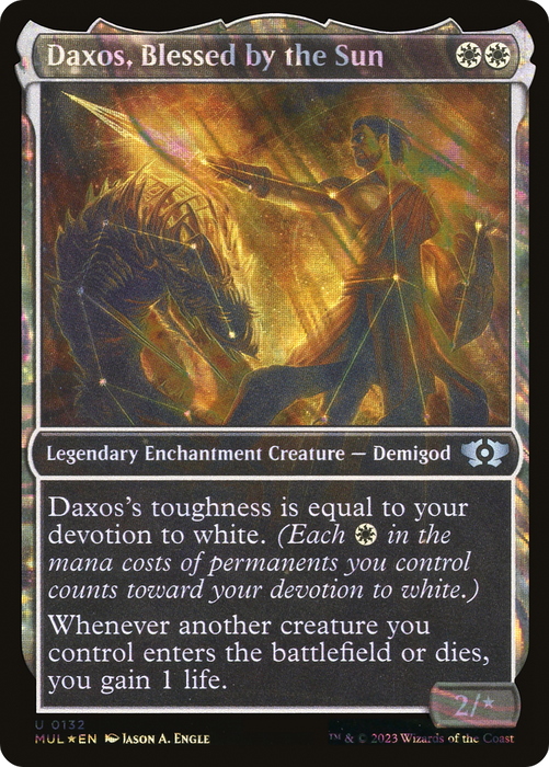 Daxos, Blessed by the Sun (Showcase, nyxtouched) [MUL-132] Foil - Multiverse Legends