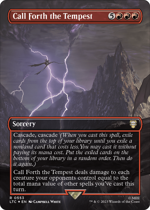 Call Forth the Tempest (Borderless) [LTC-553] Foil - Tales of Middle-earth Commander