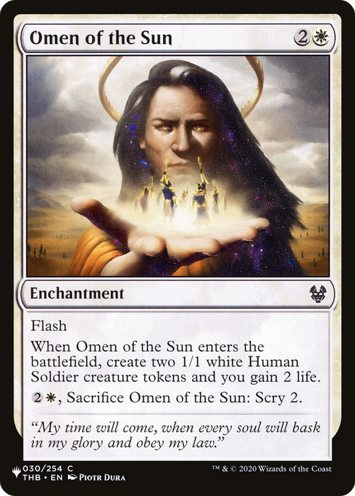 Omen of the Sun [PLST-THB-30] - The List