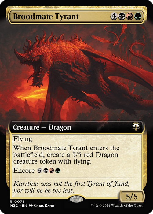 Broodmate Tyrant (Extended Art) [M3C-071] Foil - Modern Horizons 3 Commander