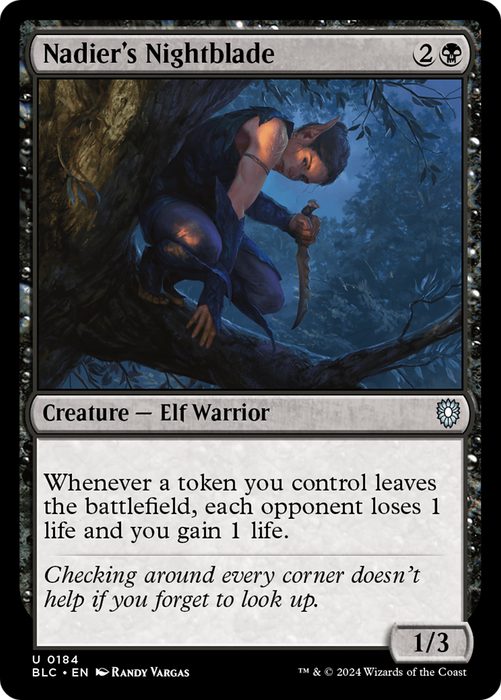 Nadier's Nightblade [BLC-184] - Bloomburrow Commander