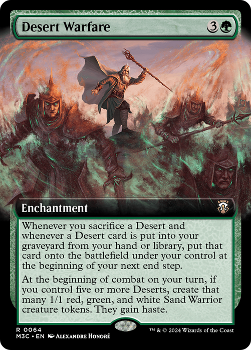 Desert Warfare (Extended Art) [M3C-064] Foil - Modern Horizons 3 Commander